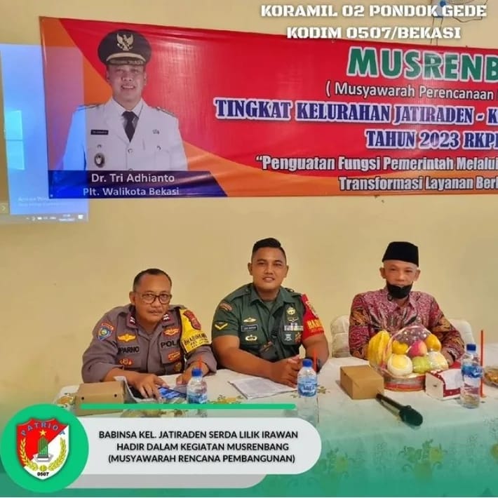 Wujudkan Peran Aktif Di Wilayah Binaan, Babinsa Jajaran Koramil 02/Pondok Gede Ikuti Musyawarah Perencanaan Pembangunan di Kelurahan-Kelurahan