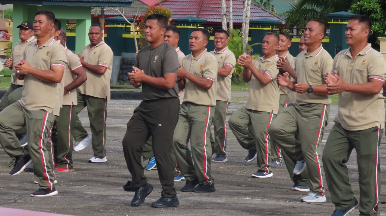 Jaga Kebugaran Tetap Prima, Kodim 1710/Mimika Laksanakan Senam Kesegaran Jasmani