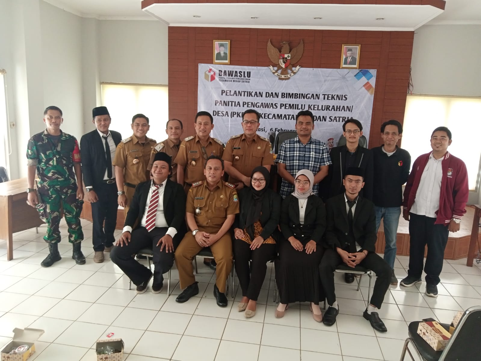 Wakili Danramil, Babinsa Medan Satria Koramil 01/Kranji Hadiri Pelantikan PKD