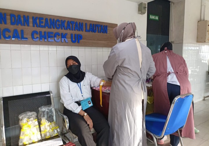 Rumkital Dr. Midiyato Suratani Laksanakan Dukungan Test Uji Pemeriksaan Kesehatan (URIKES) Tahap Kedua Bagi Calon Siswa Bintara PK dan Tamtama PK Panda Lantamal
