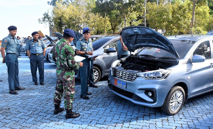 Wujud Pembinaan dan Pengawasan, Lantamal IV Gelar Apel Kendaraan Dinas