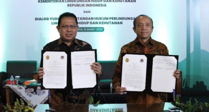 MA RI & Kemen LHK RI Tanda Tangan MoU