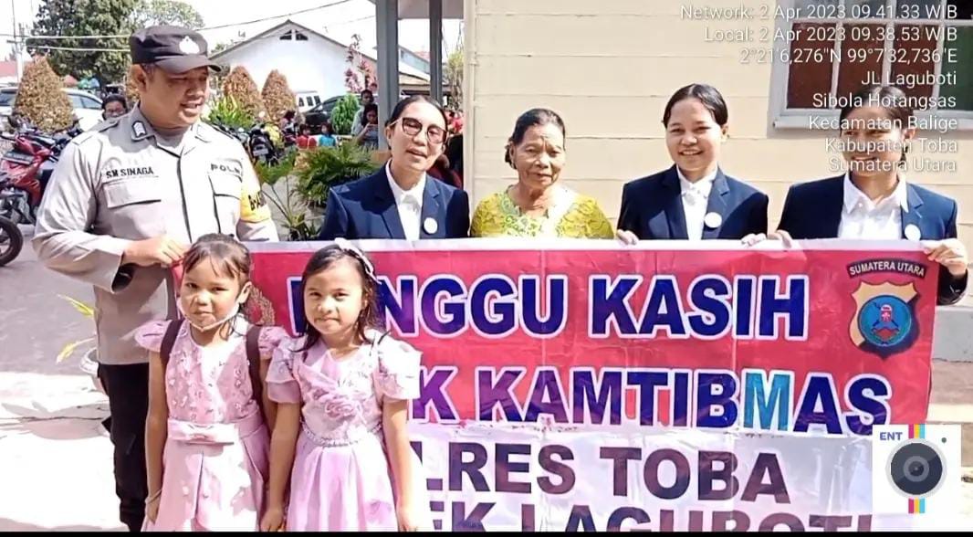 Giat Minggu Kasih Polsek Laguboti Laksanakan Pengamanan dan Patroli di Gereja