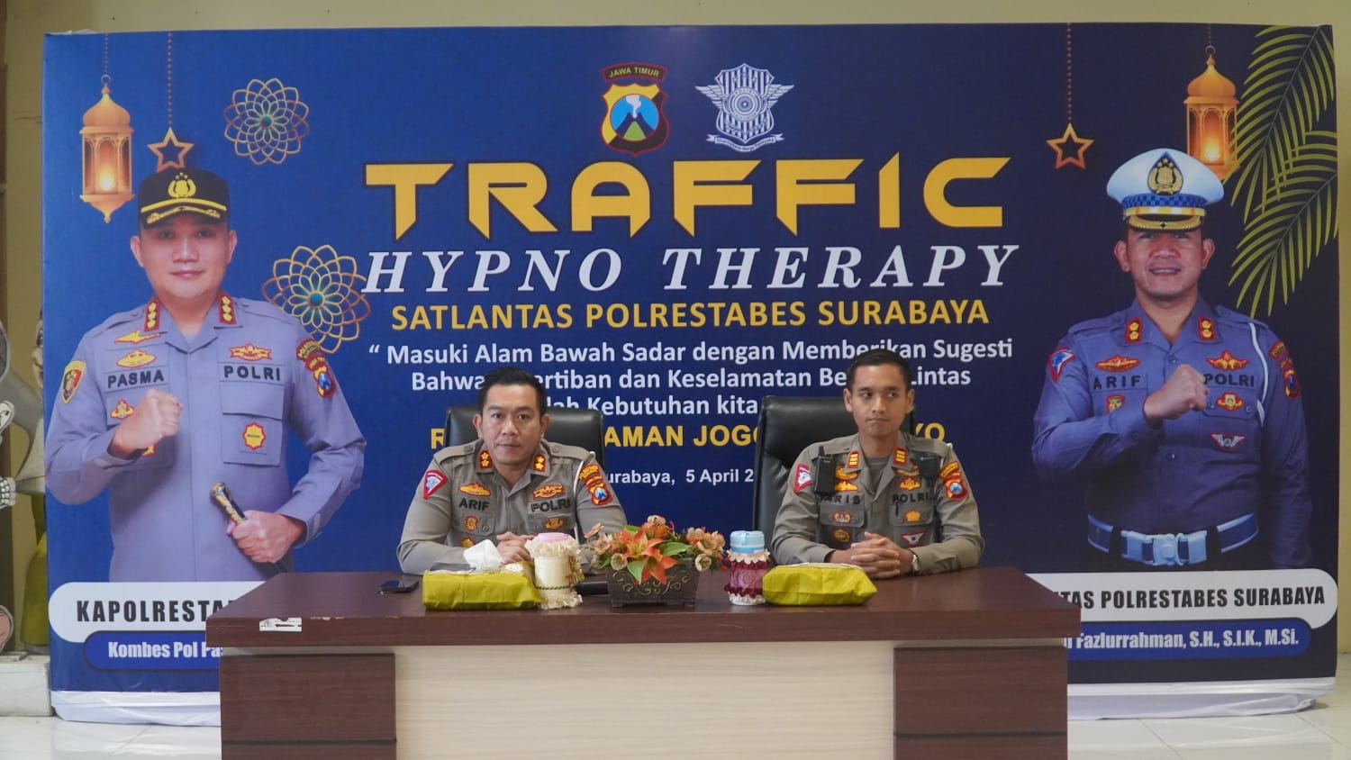 Satlantas Polrestabes Surabaya Giat Traffic Hypno Therapy di Colombo
