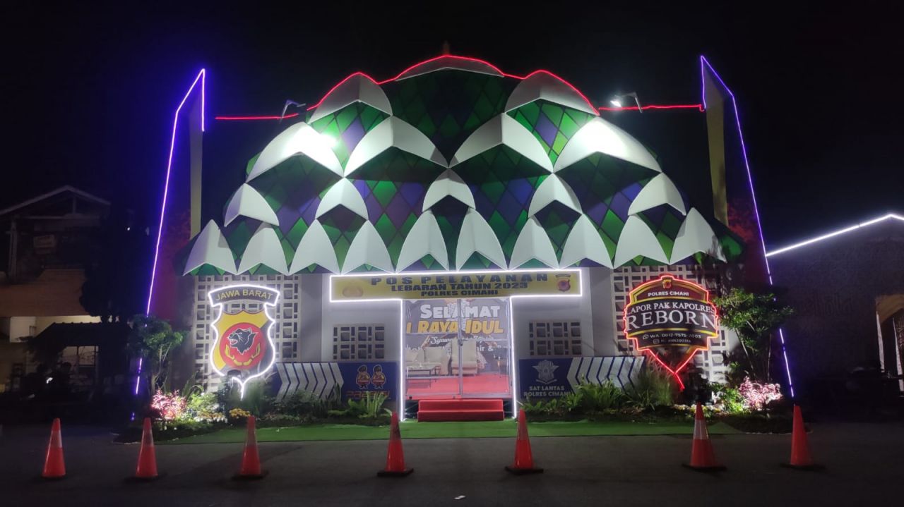 Adopsi Masjid Al-jabbar, Pos Pelayanan Lebaran di Padalarang Nampak Unik dan Menarik