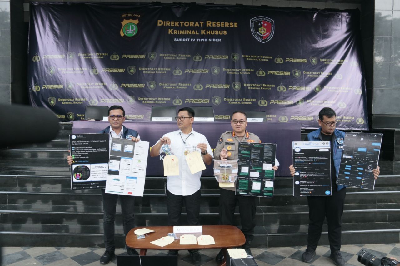Polda Metro Jaya Ungkap Kasus Penipuan Jasa Titip Tiket Konser Coldplay