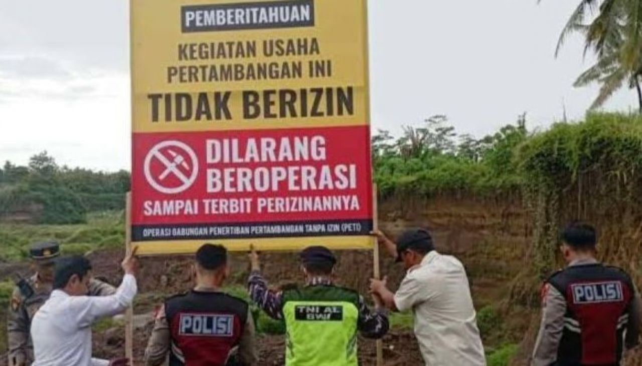 Polresta Banyuwangi Tutup Paksa 14 Titik Galian C Bandel