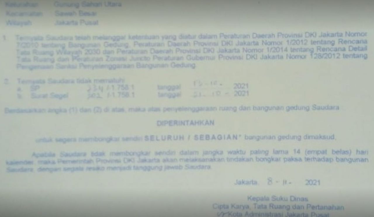 Surat Perintah Bongkar