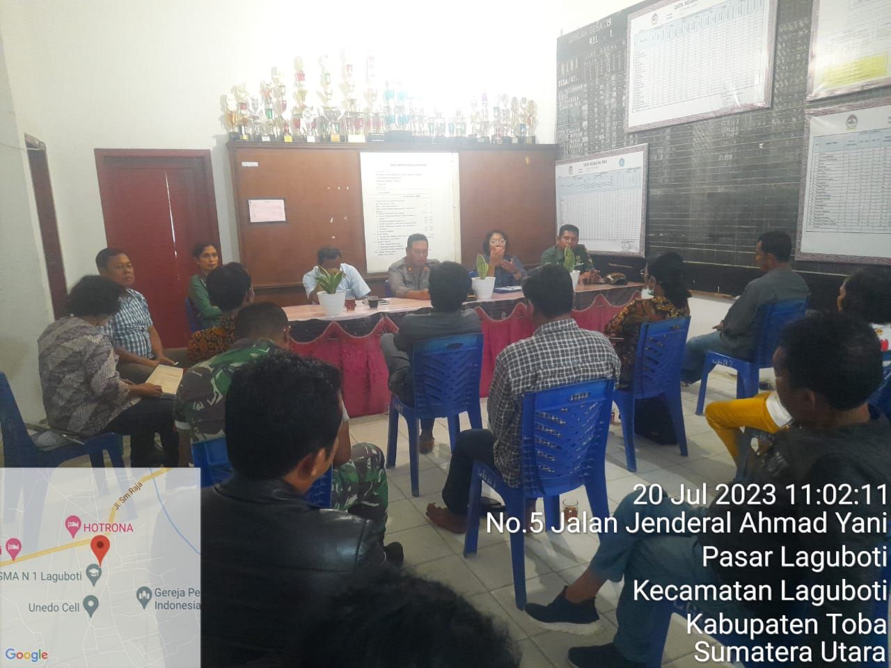 Kapolsek Laguboti Hadiri Mediasi Perkelahian Kedua Perangkat Desa