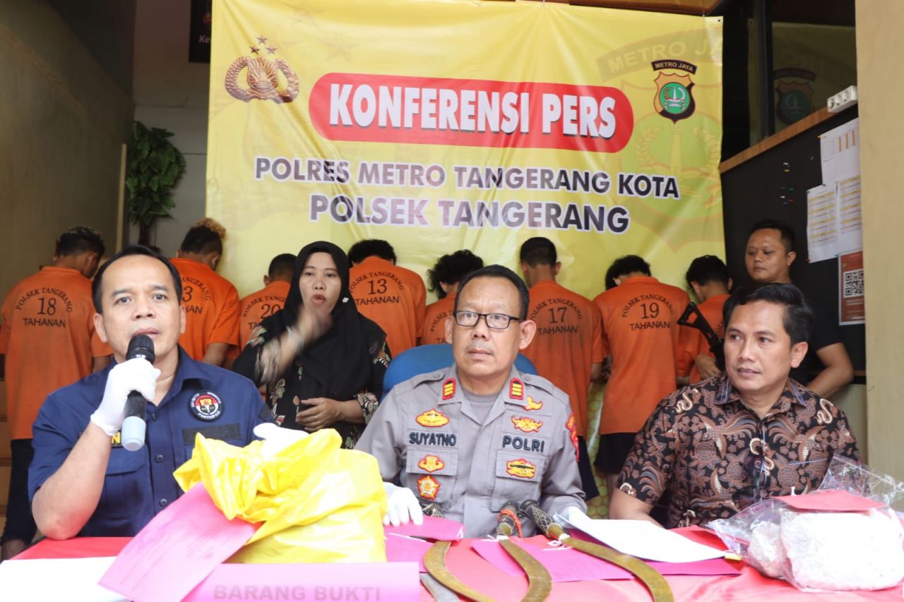 Tawuran di Jalan Daan Mogot Korban Luka Bacok di Kepala, 4 Pelaku Diamankan Polisi 1 DPO