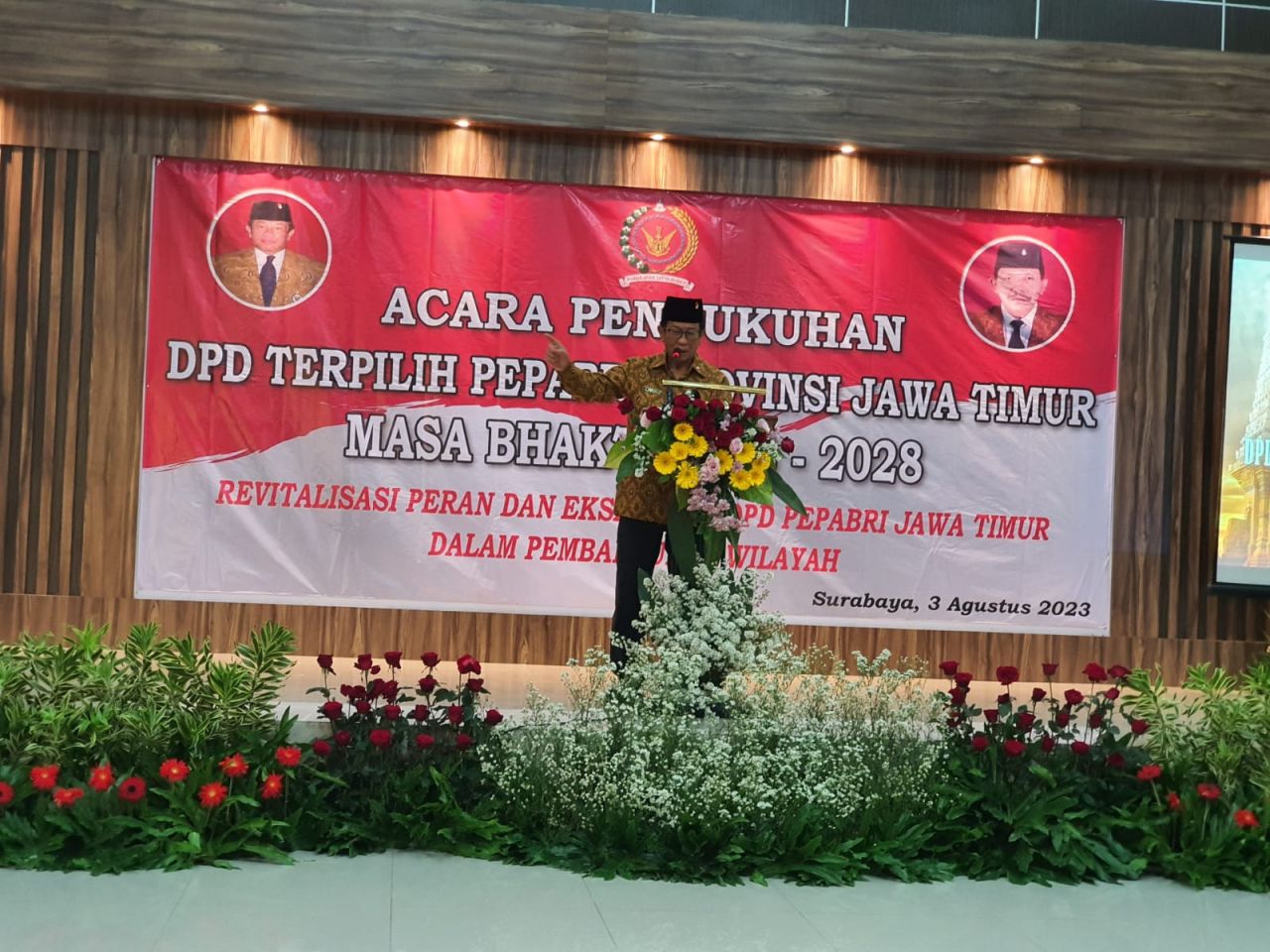 Ketum DPP PEPABRI Kukuhkan Ketua dan Pengurus DPD PEPABRI Jawa Timur Masa Bakti 2023-2028