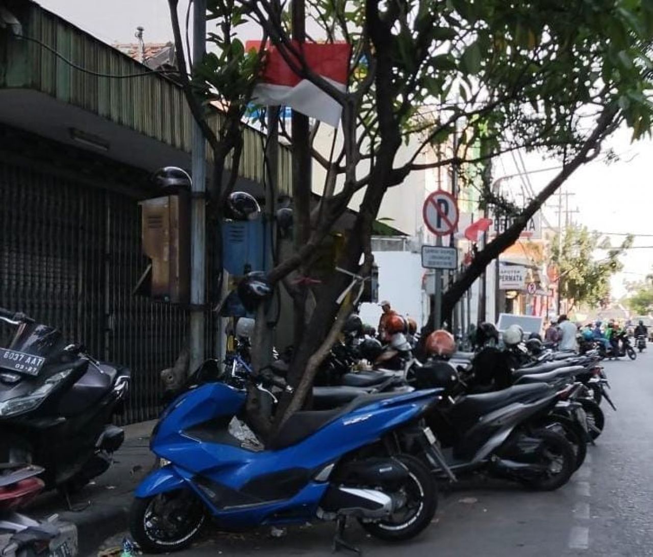 Aktifitas Parkir Dibawah Rambu Larangan Parkir RS Soewandhi, Kepala Dishub Surabaya Diam