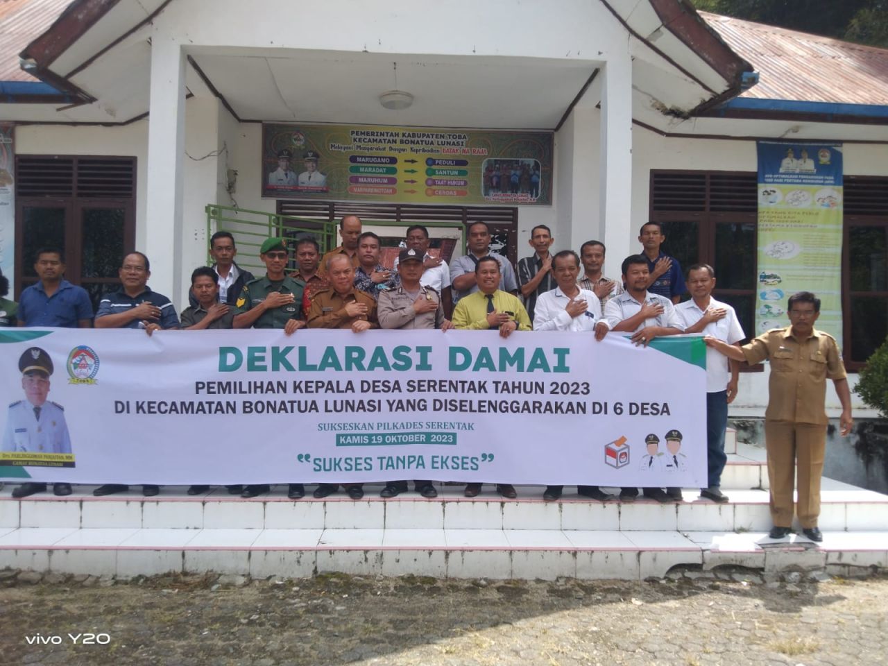 Deklarasi Damai Pilkades Wilayah Kecamatan Bonatua Lunasi, Kabupaten Toba