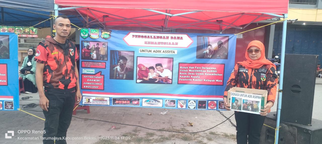 Peduli Penderita Kanker Musisi Tarumajaya dan Pemuda Pancasila PAC Kecamatan Tarumajaya Gelar Aksi Penggalangan Dana