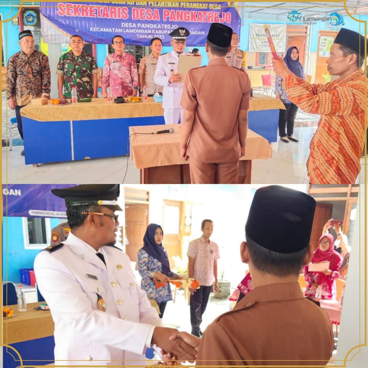 Pelantikan Sekdes Pangkatrejo Lamongan Berjalan Sukses, Kades: Semoga Lekas Menyesuaikan Diri