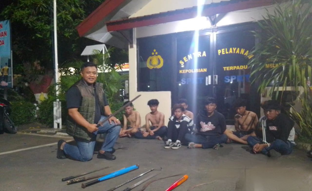 Polisi Gagalkan Rencana Tawuran Remaja di Tangerang, Belasan Sajam dan Motor Disita