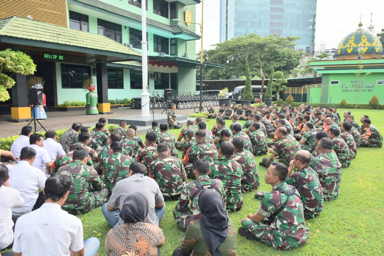 Dandim 0501/Jakarta Pusat Apel Masa Rekapitulasi Pemilu Dan Sosialisasikan Hasil Rapim Kepada Jajarannya