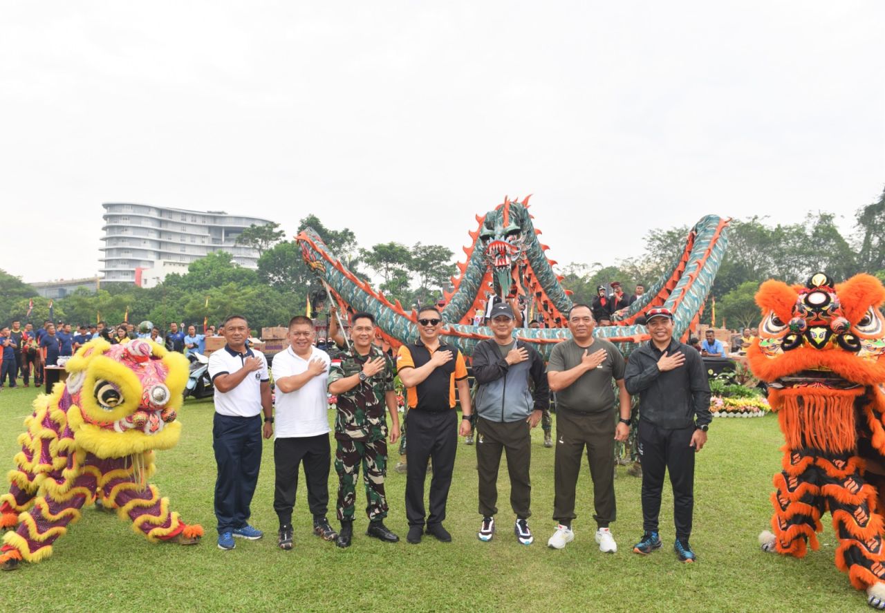 Wadan Lantamal I Hadiri Olahraga Bersama TNI-Polri