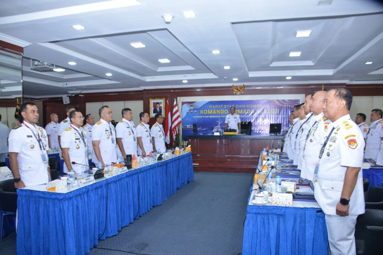 Komandan Lanal Bandung Hadiri Rapat Staf Komando Koarmada RI Tahun 2024