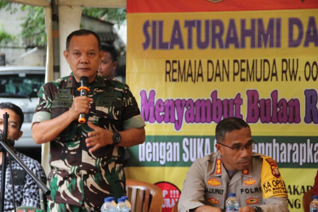 Danramil Jatinegara, Kapolsek Jatinegara Bersama Muspika Hadiri Deklarasi Damai Para Remaja, Pemuda Kel. Cibesut