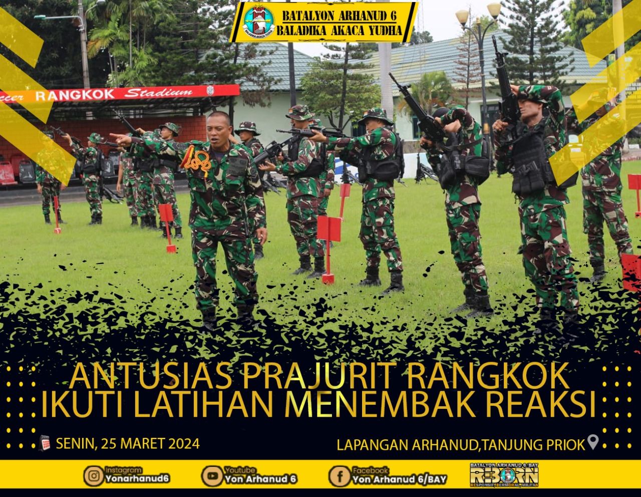 Prajurit Batalyon Arhanud 6/BAY Antusias Melaksanakan Latihan Pemegangan Senjata Terbaru Dalam Latihan Menembak Reaksi