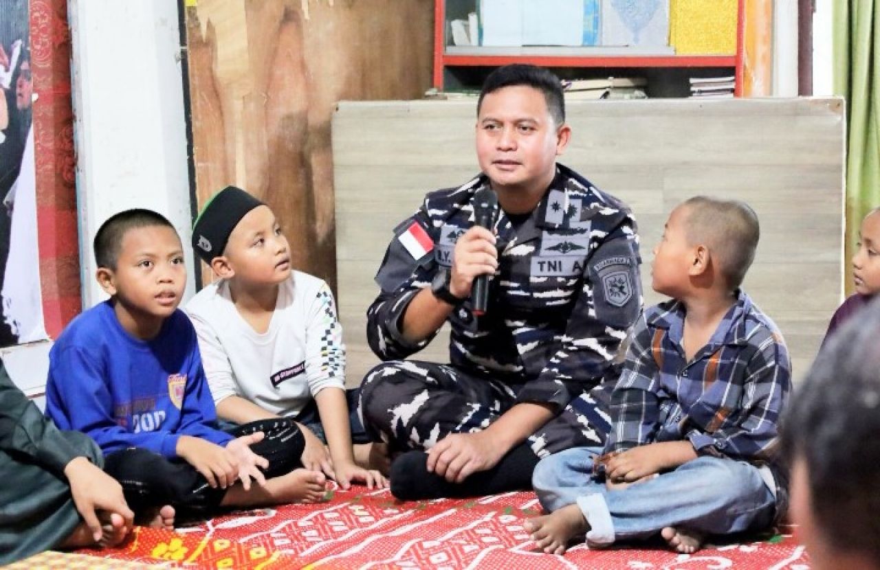 Berbagi Berkah Ramadhan, Lanal Dumai Kunjungi Panti Asuhan Do’a Ayah dan Ibu
