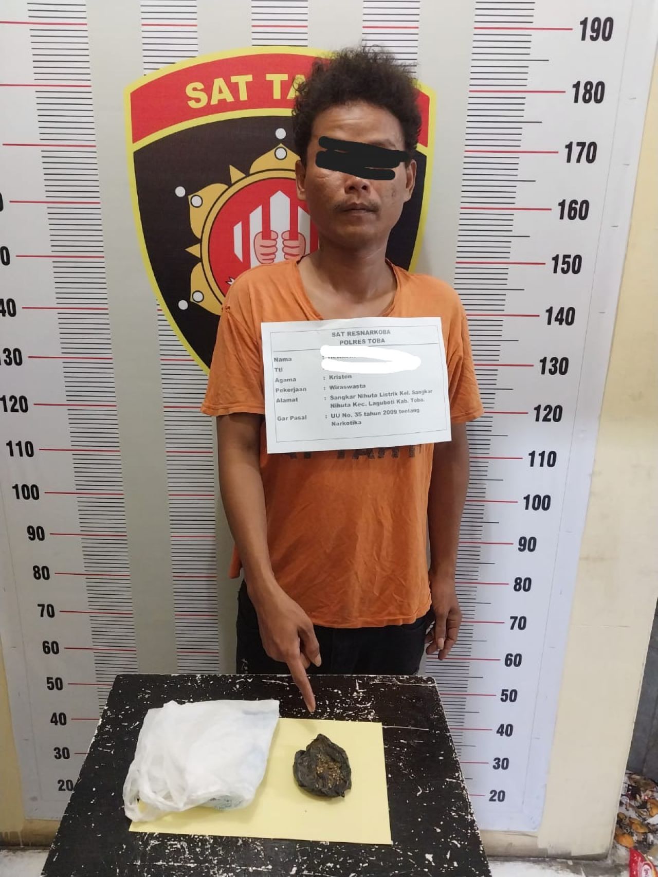 Polres Toba Berhasil Mengamankan Tersangka Narkoba Jenis Ganja
