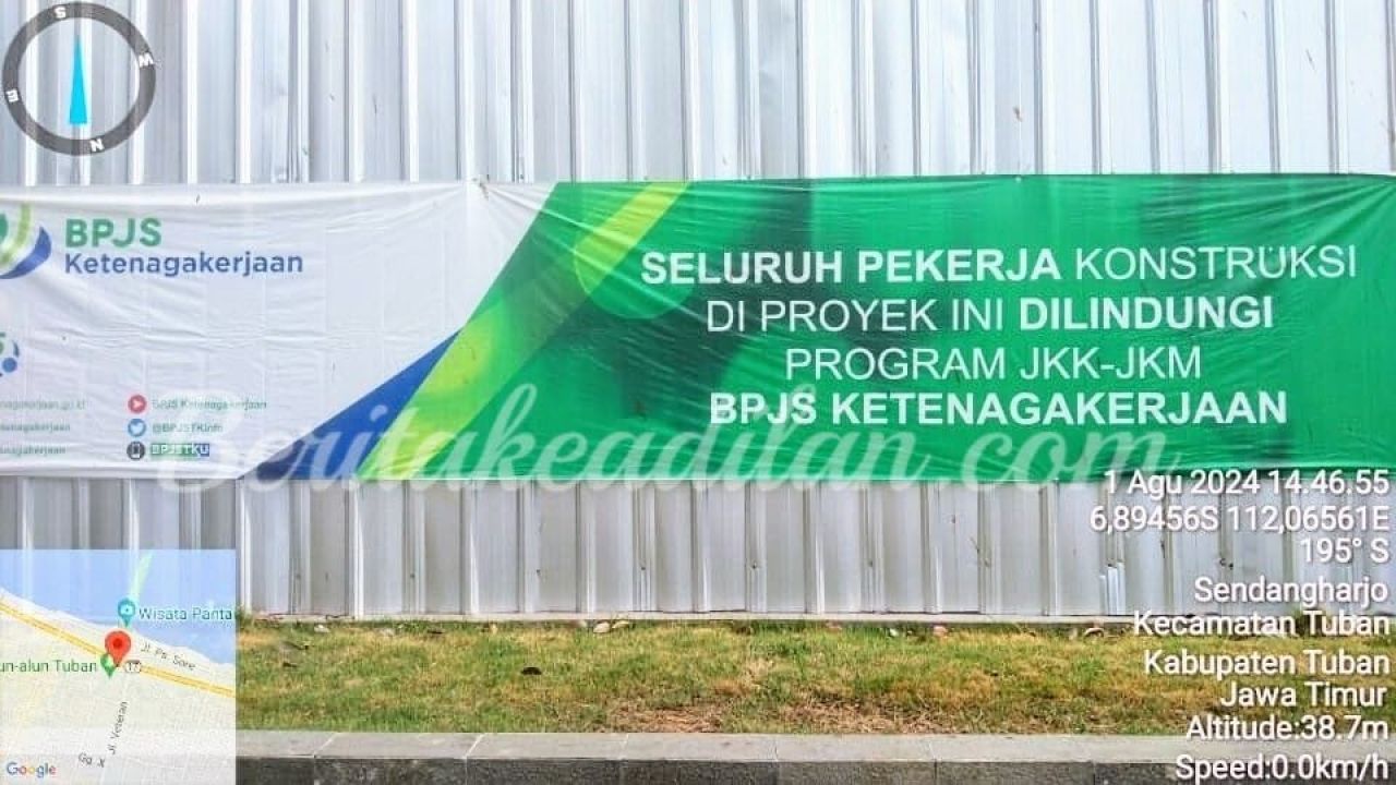 Proyek Revitalisasi Alun-alun Tuban Diduga Langgar BPJS Ketenagakerjaan, Pekerja Belum Didaftarkan Peserta