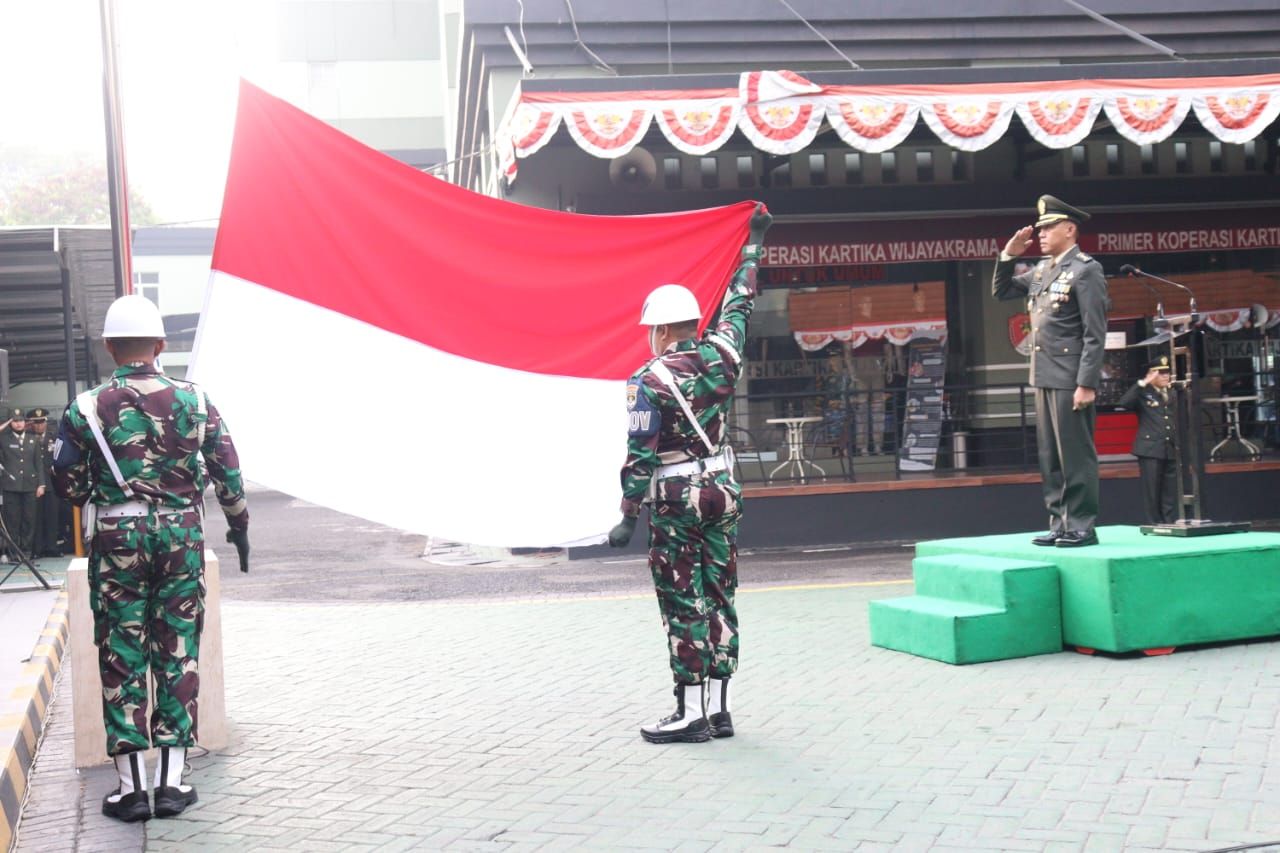 Korem 052/Wkr Gelar Upacara Peringatan HUT Ke -79 Kemerdekaan RI