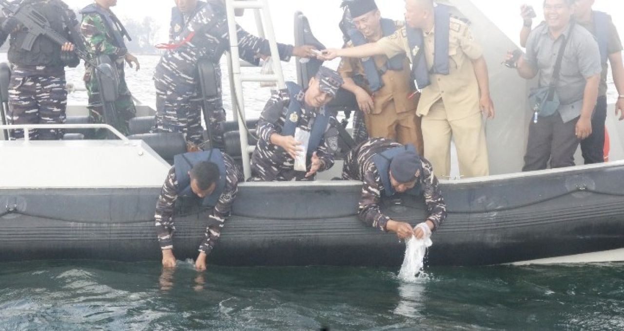 F1QR TNI AL Gagalkan Penyelundupan Baby Lobster di Bengkulu