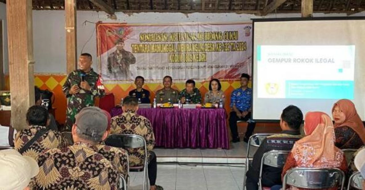 Sinergitas Bea Cukai dan Satgas TMMD 122 Kodim 0809/Kediri: Edukasi Warga Tentang UU Cukai