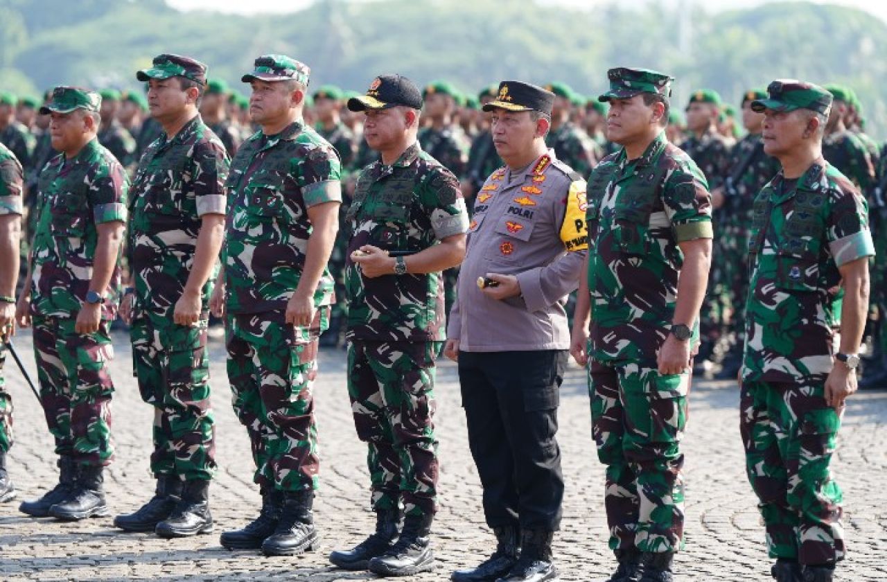 Danrem 052/Wkr, Mengikuti Apel Gelar Pasukan Operasi PAM VVIP Pelantikan Presiden dan Wakil Presiden