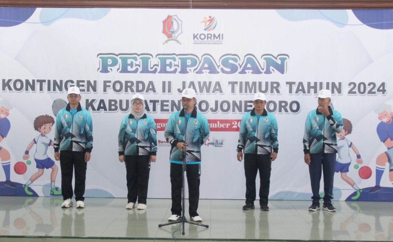 Pj Sekda Bojonegoro Lepas Kontingen Ikuti FORDA II Jatim 2024, Serukan Jaga Sportivitas untuk Kemenangan