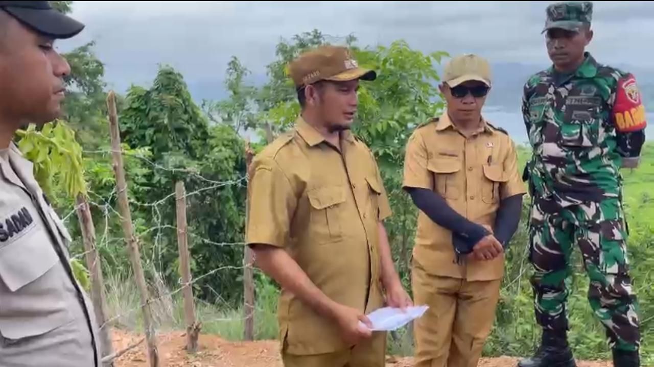 Vinsensius Taso bersama Babinsa Babinkamtibmas kroscek lokasi kejadian