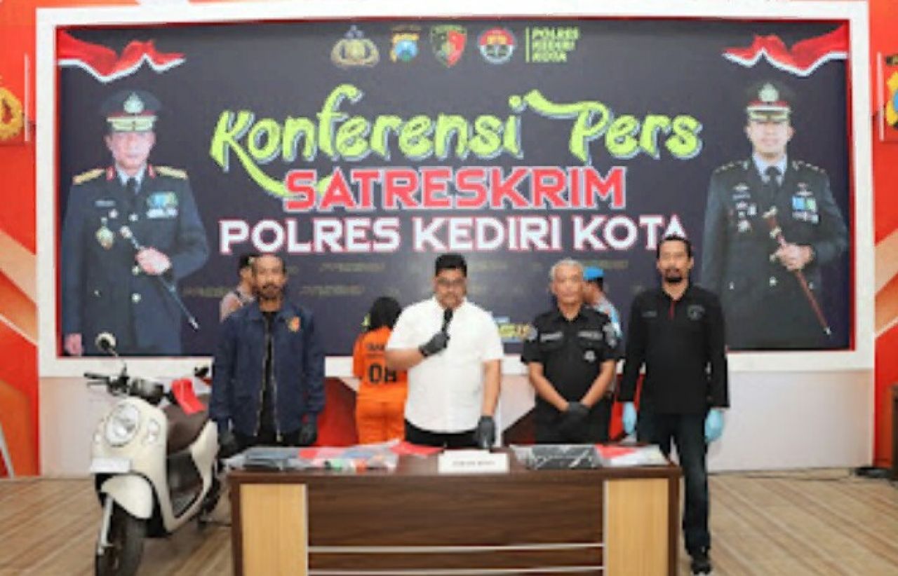 Akhirnya Polres Kediri Kota Mengamankan Pelaku Pencurian Kamar Kost yang Sempat Viral di Media Sosial