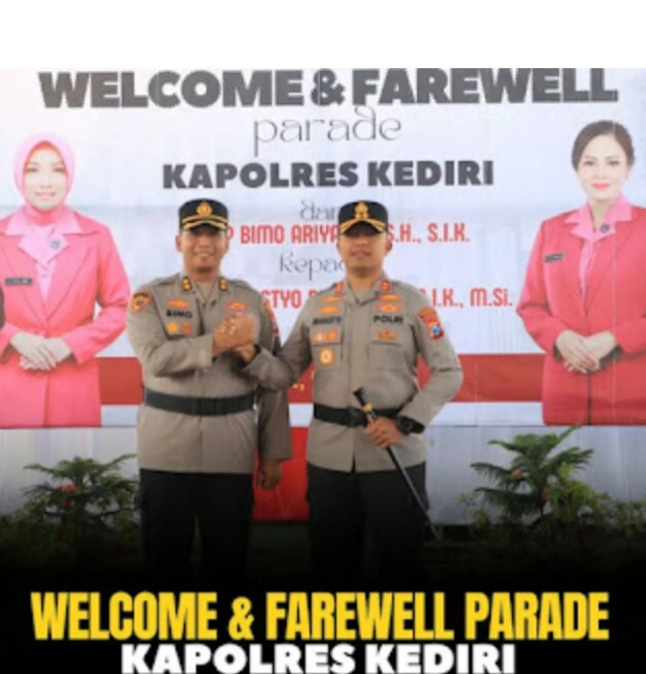 Kapolres Kediri Berganti, Welcome and Farewell Parade Digelar Khidmat