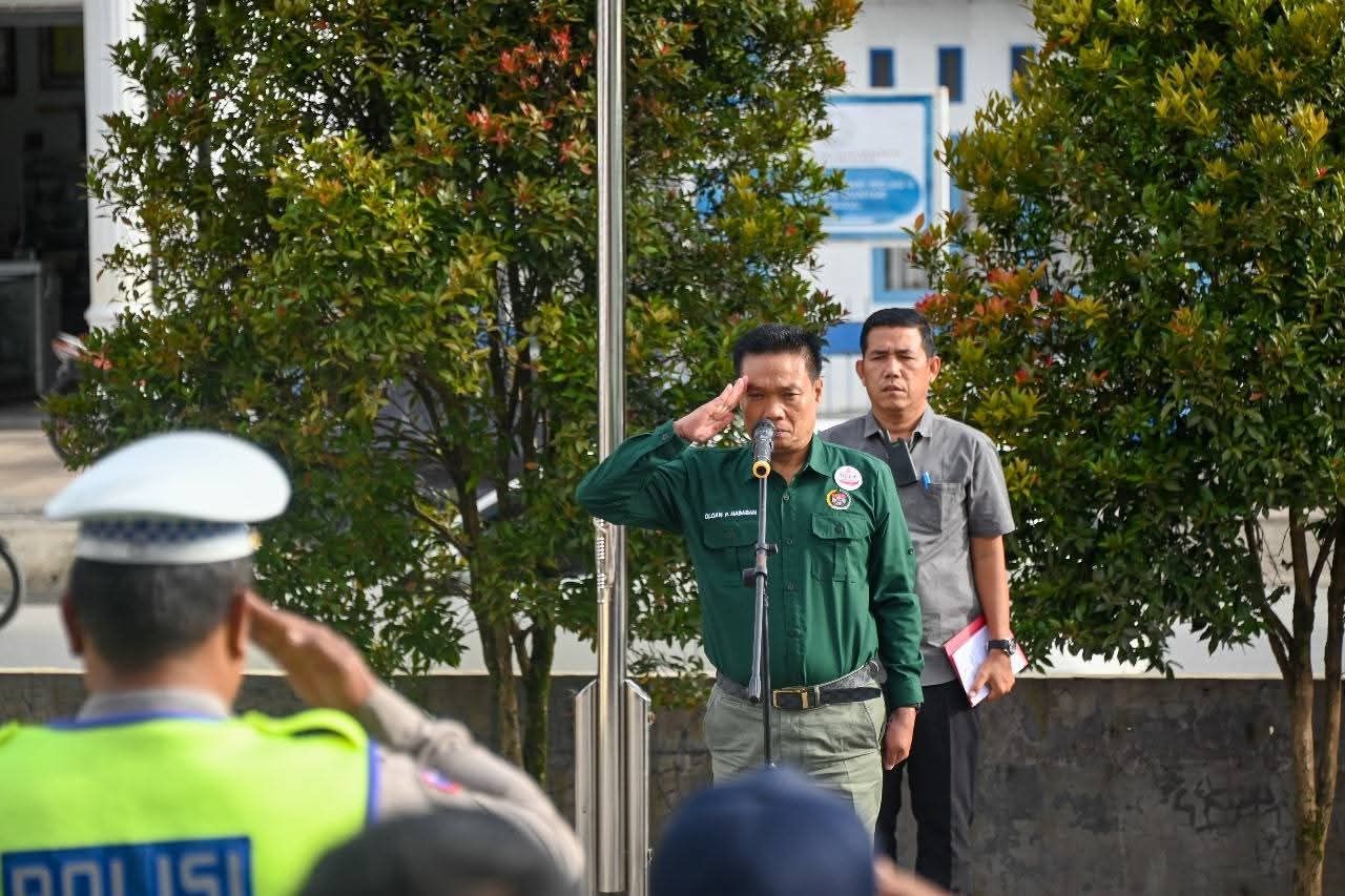 Bupati Humbahas Pimpin Apel Razia Gabungan Kepatuhan Pajak Kendaraan Bermotor
