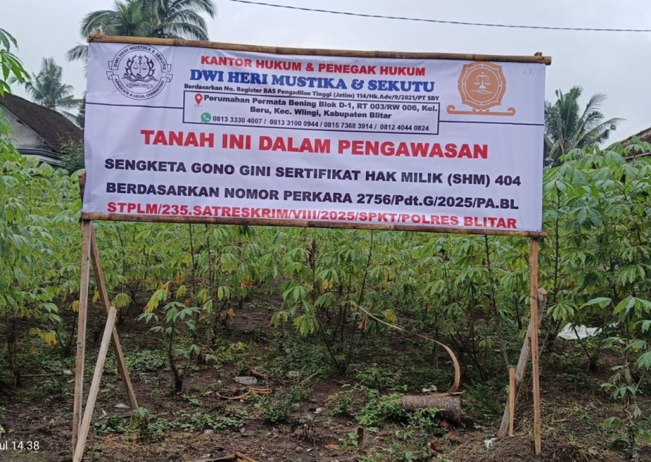 Obyek Sengkta SHM 404 yang telah diperjual belikan