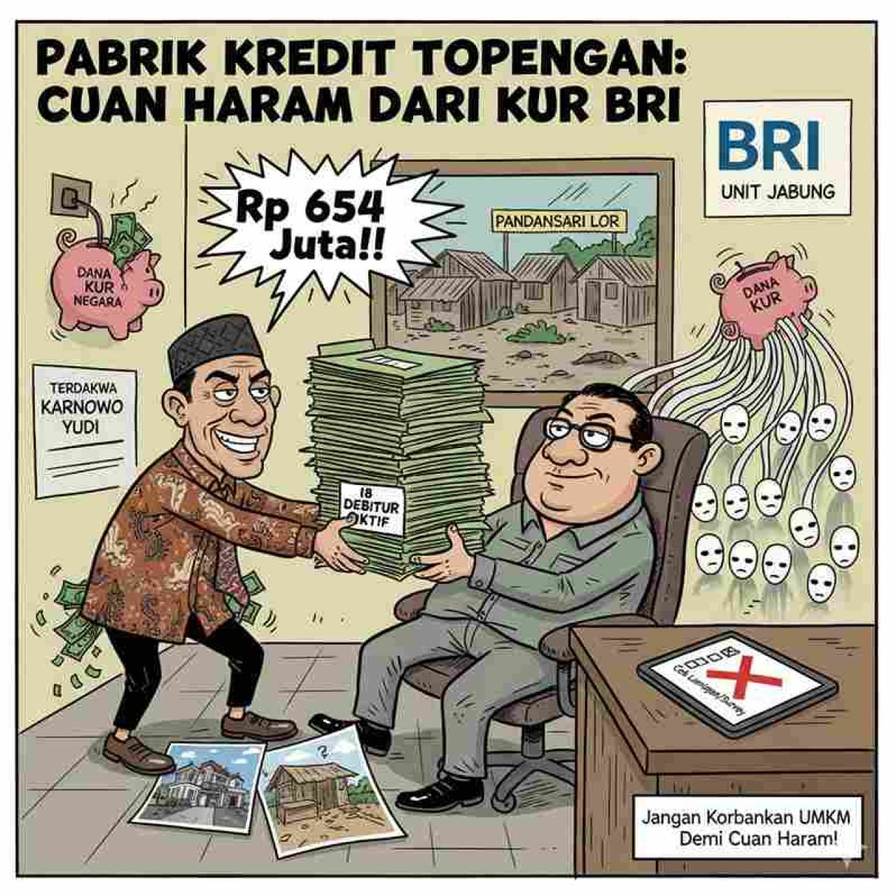 Bongkar Korupsi KUR BRI: 'Kredit Topengan' Rp654 Juta Libatkan Kaur Desa