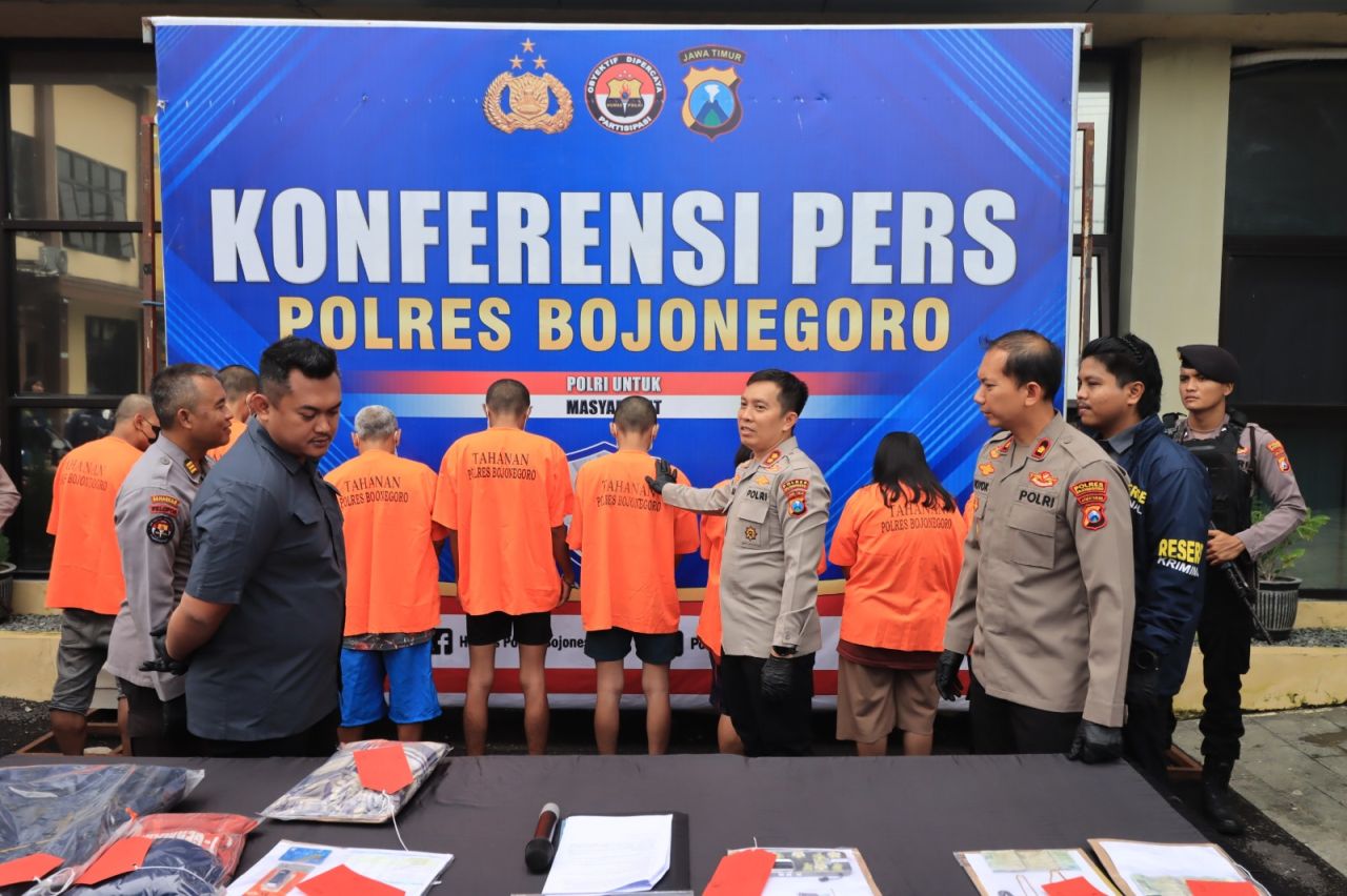 Delapan Pelaku Kejahatan Diringkus Satreskrim Bojonegoro dalam Operasi Sikat Semeru