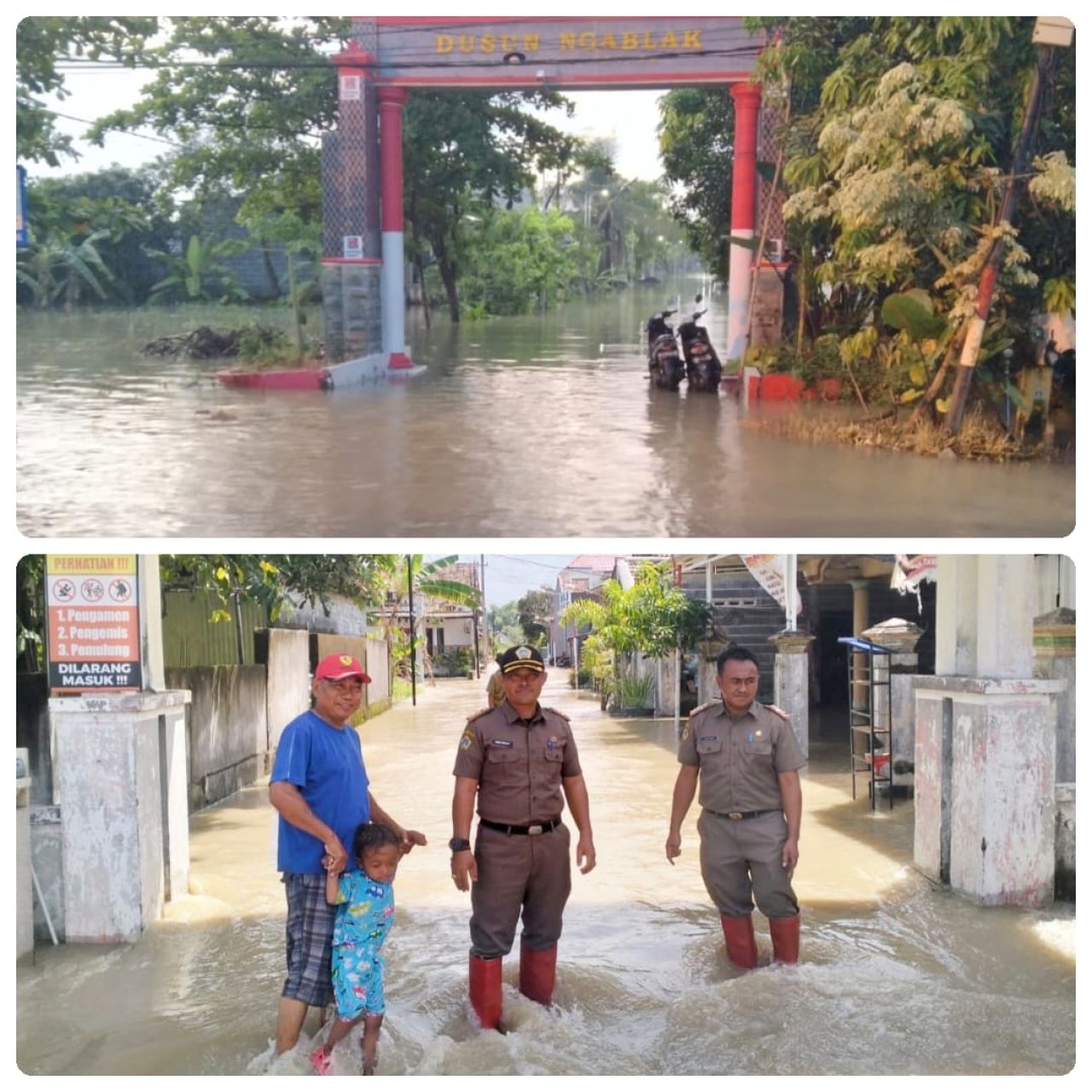 Kali Lamong Mengamuk: Jalur Balongpanggang–Benjeng Lumpuh, Ribuan Rumah Terendam Banjir