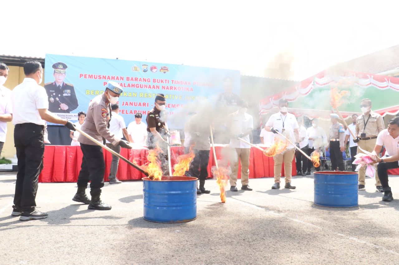 Pemusnahan Narkoba 2025: Polres Tanjung Perak Musnahkan Sabu, Ganja, dan Ekstasi