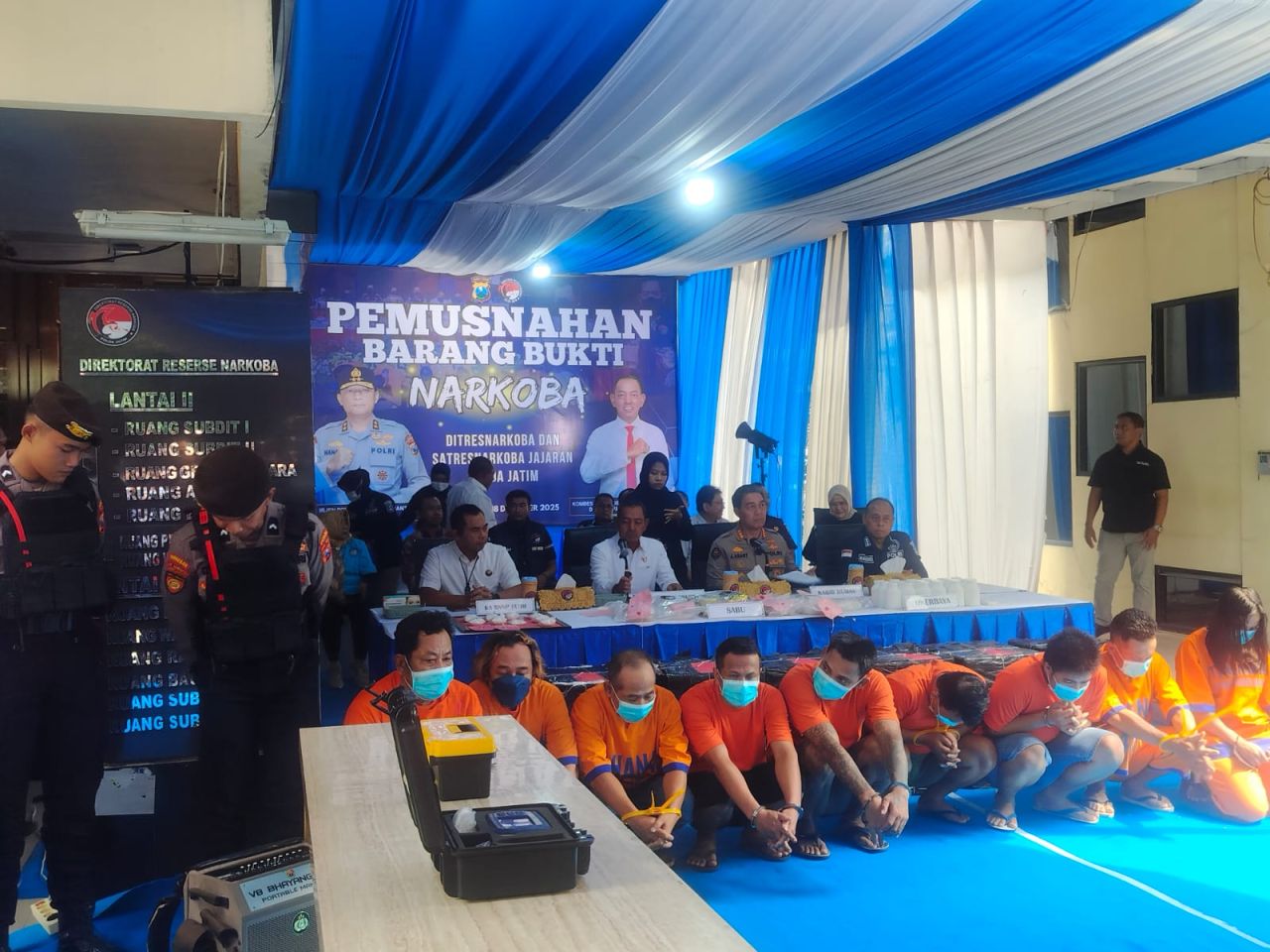 Polda Jatim Musnahkan Ratusan Kilo Narkoba Hasil Operasi 2025