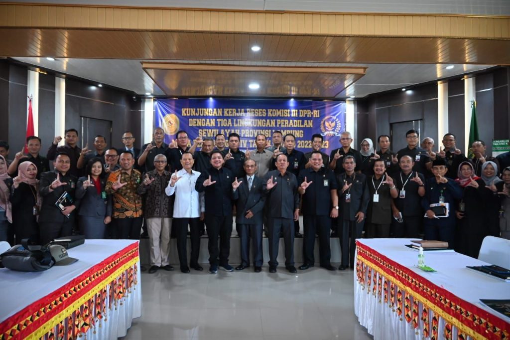 Komisi III DPR RI Kunker Reses di Tiga Lingkungan Peradilan Se-wilayah Provinsi Lampung
