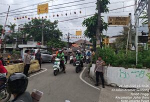 Polsek Johar Baru Amankan Jalur Kramat Sentiong