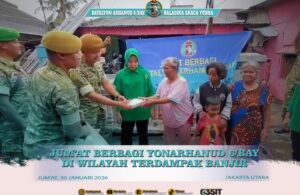 TNI PRIMA di Tengah Genangan: Yonarhanud 6/BAY Salurkan Bantuan untuk Korban Banjir Tanjung Priok