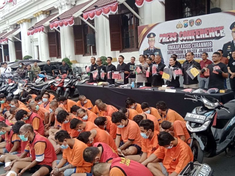 Polrestabes Surabaya Hantam Curanmor, Empat Puluh Sembilan Pelaku Tumbang