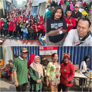 Kegiatan Berbagi Sarapan RW 04 Putat Jaya Surabaya, Meriah dengan Senam dan Bazar UMKM