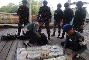 Lagi, TNI Gagalkan Penyelundupan 48,54 Kg Sabu di Perairan Dumai