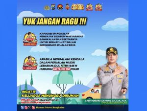 Polres Bangkalan Sosialisasikan Mudik Aman dan Keluarga Nyaman